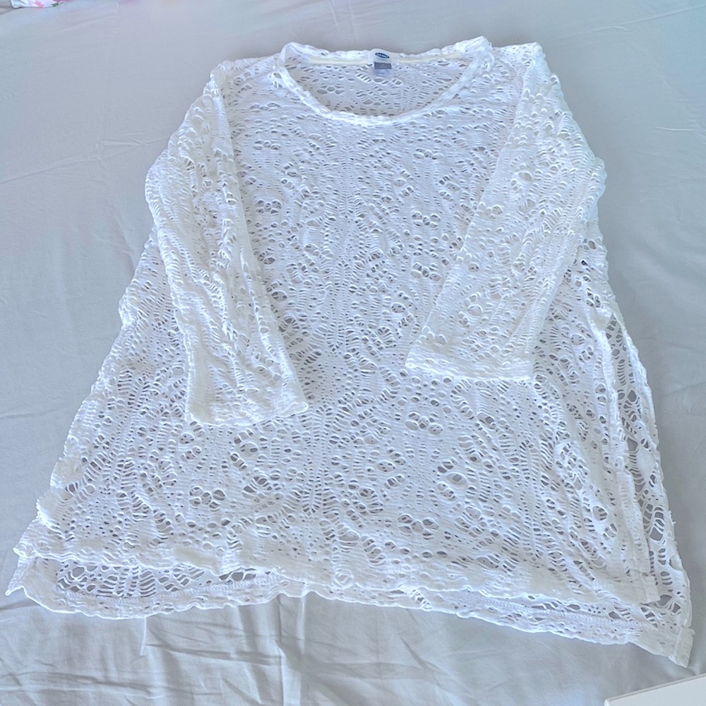 Ladies Old Navy Summer casual lace Top M NEW